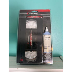 Vintage RadioShack VHS Video Head Cleaning Cassette with Fluid – Sealed NOS 44-1
